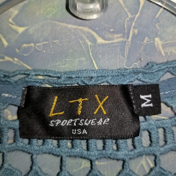 LTX Sportswear Blue V-Neck Top Size M - Picture 4 of 6